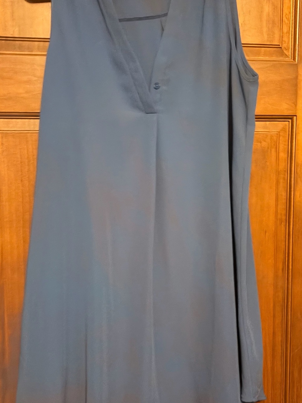 Lush Sleeveless V-Neck Mini Dress in Slate Blue